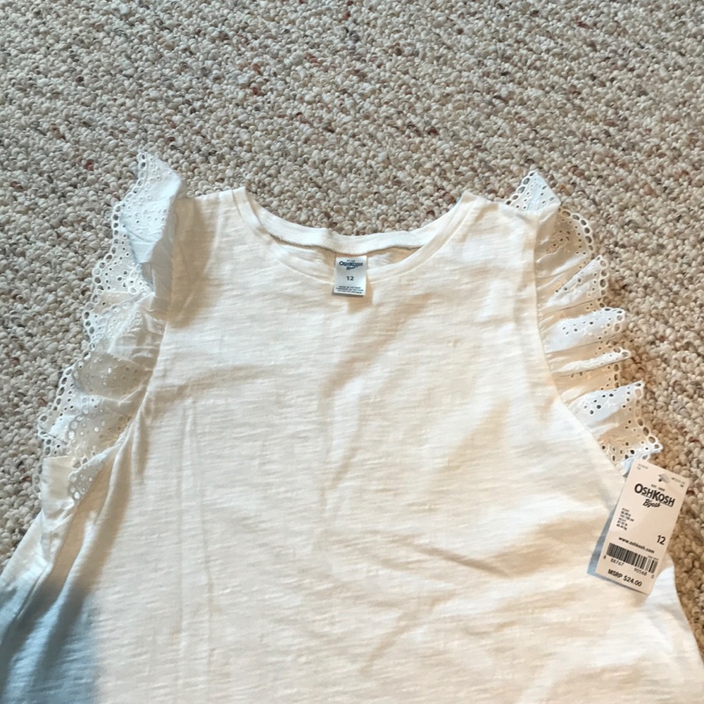 NWT Cream Lace Top Girls